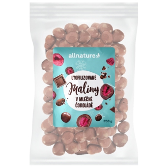 IMPORT Allnature - Allnature Mrazem sušené maliny v mléčné čokoládě 250 g