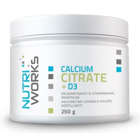 NutriWorks Calcium Citrate + D3 250g (Vápník + vitamín D3)